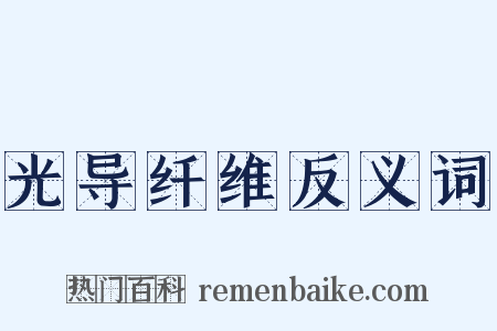 光导纤维反义词是什么意思的图片